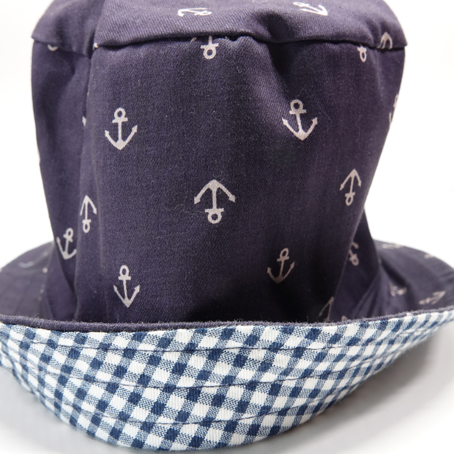 Anchor Gingham Bucket Hat