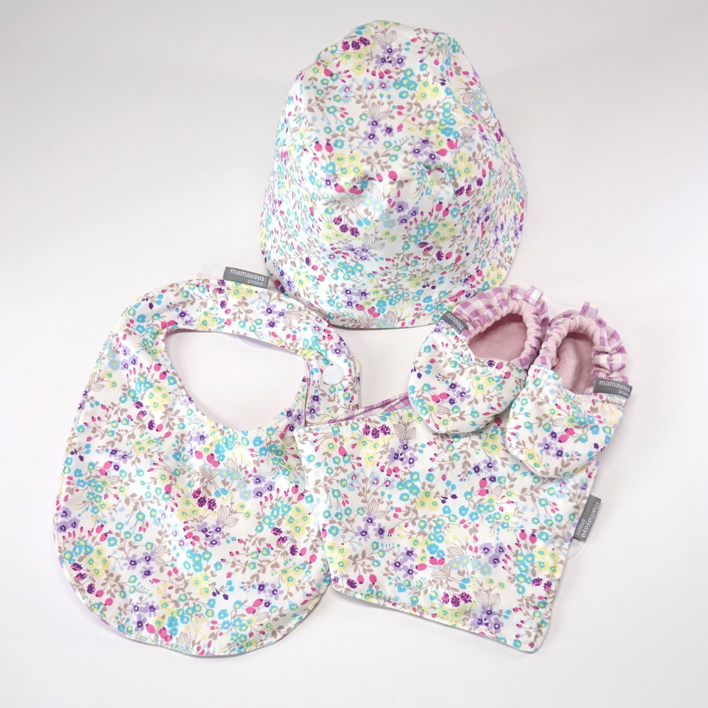 Clarkia Bloom Baby Bib Set
