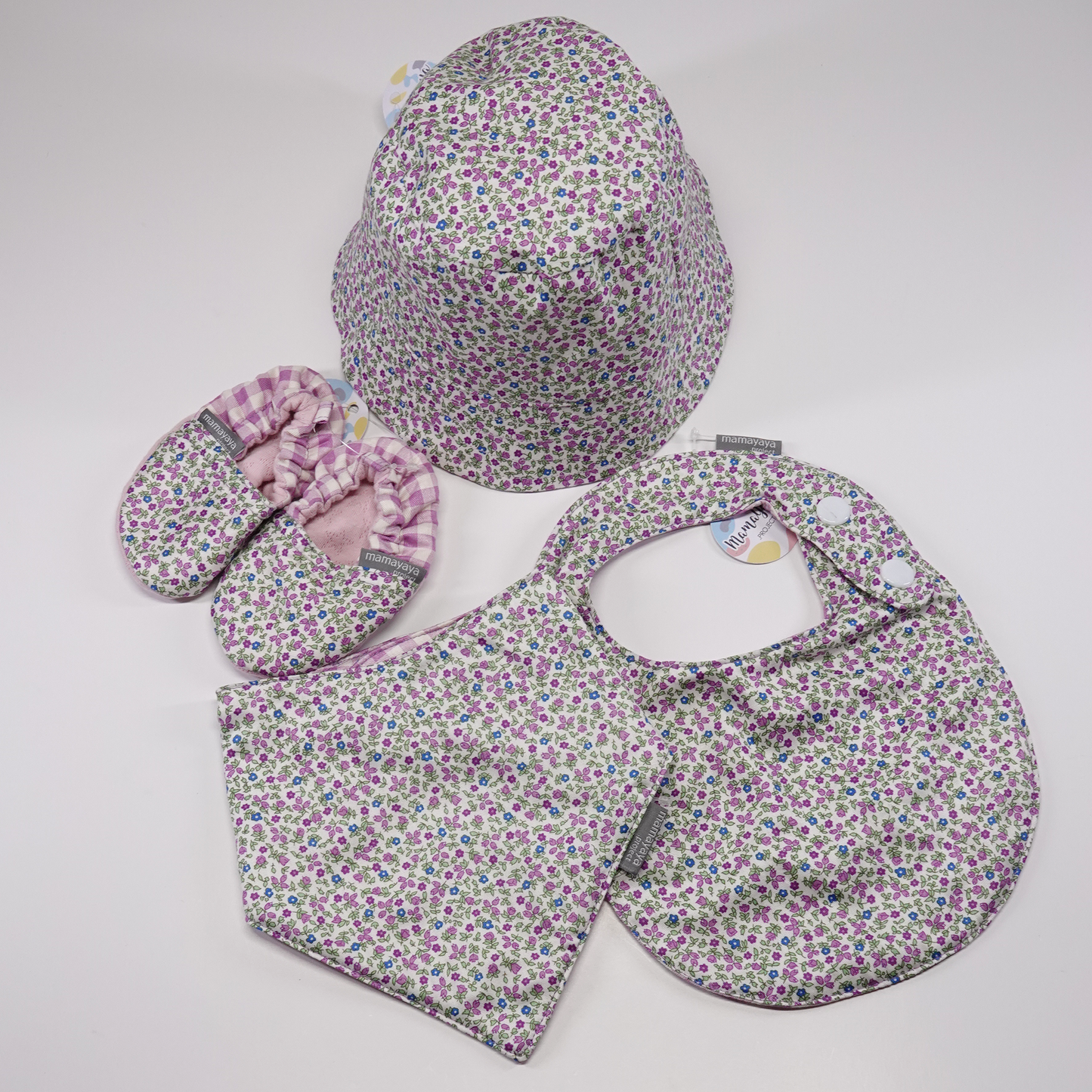 Lilac Clover Baby Bib Set