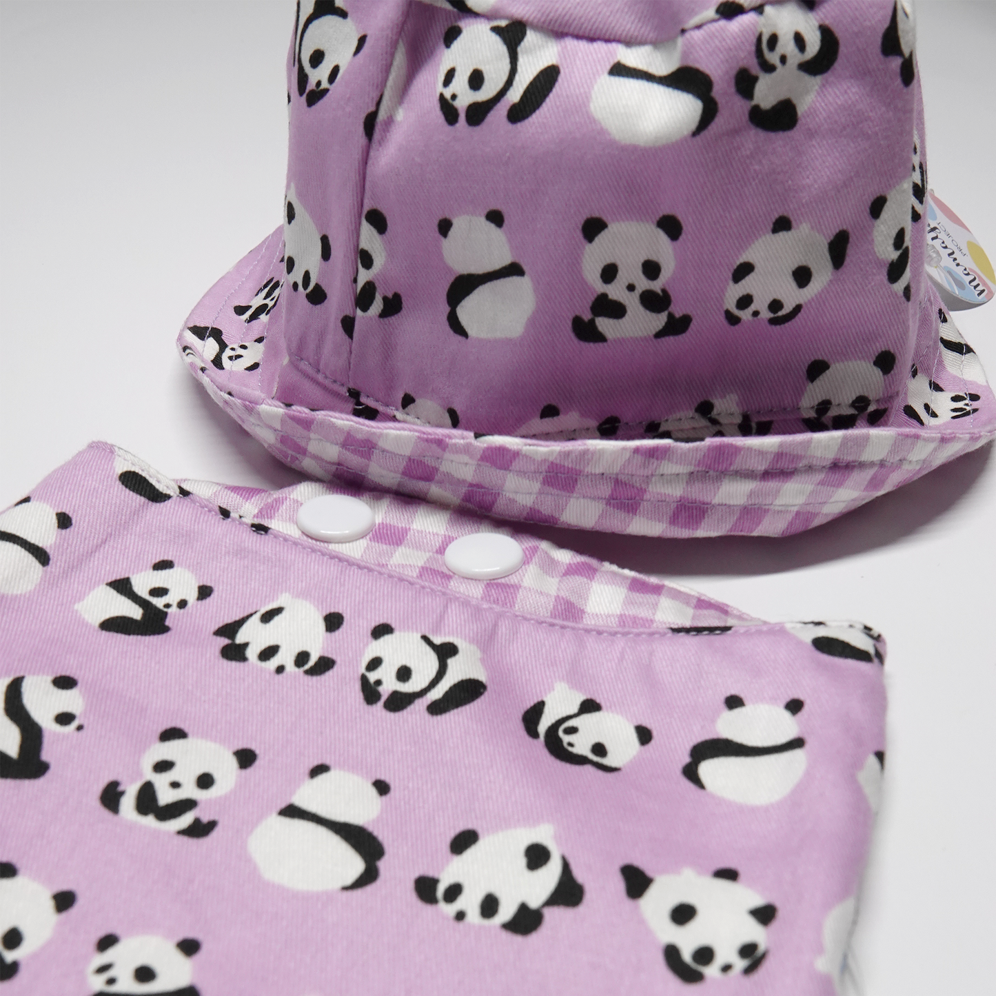 Lilac Panda Baby Bib Set