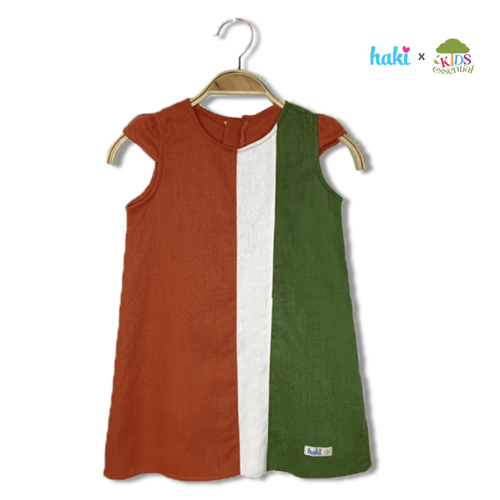 Tricolour Linen Dress