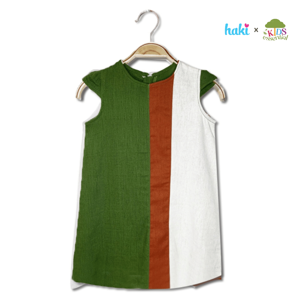 Tricolour Linen Dress
