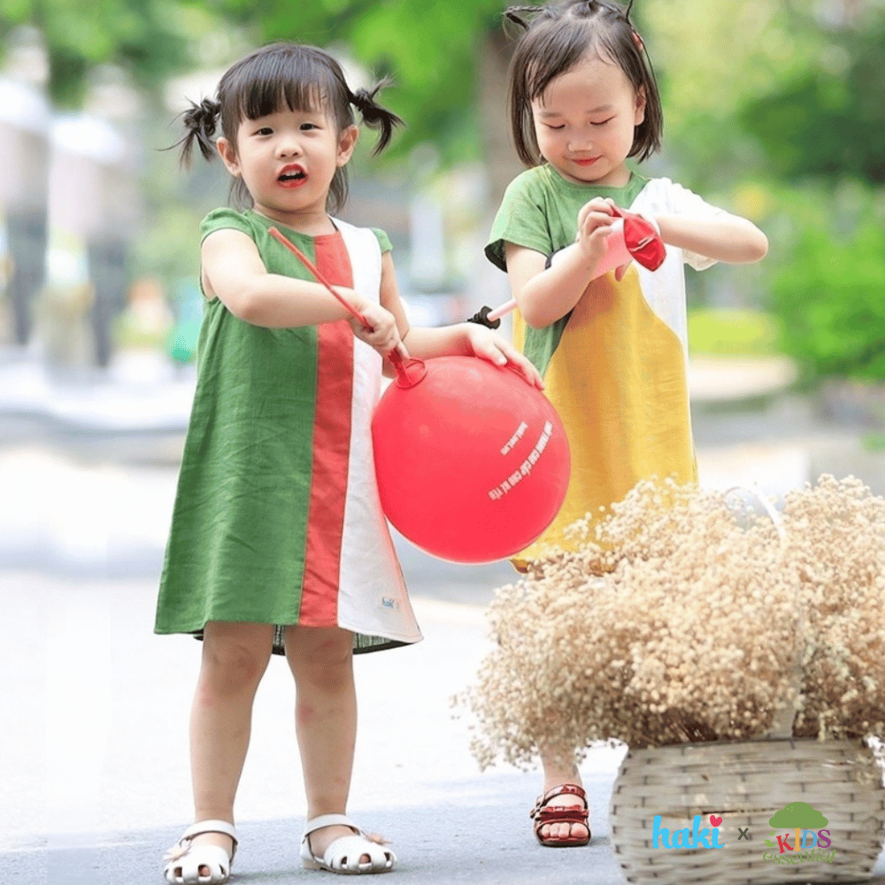 Tricolour Linen Dress