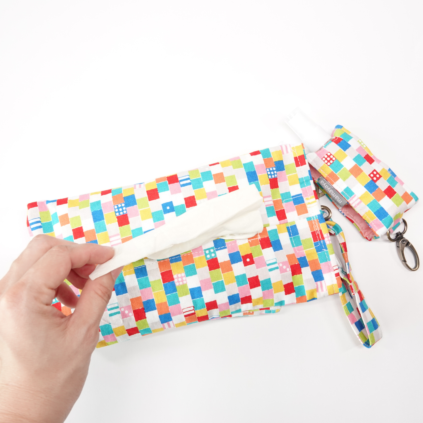 Rainbow Check 2 in 1 Tissue Pouch