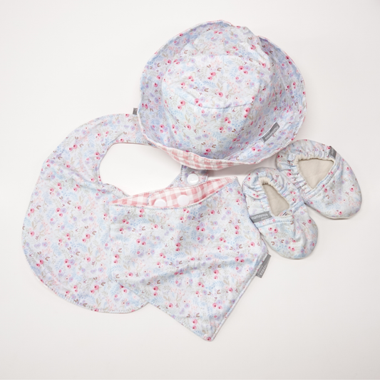 Dandelion Wishes Baby Bib Set (Blue)