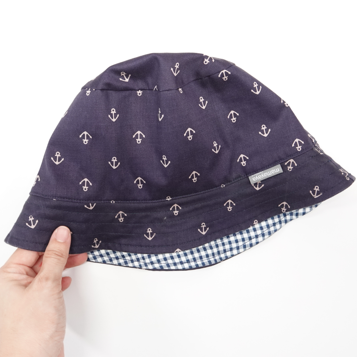 Anchor Gingham Bucket Hat