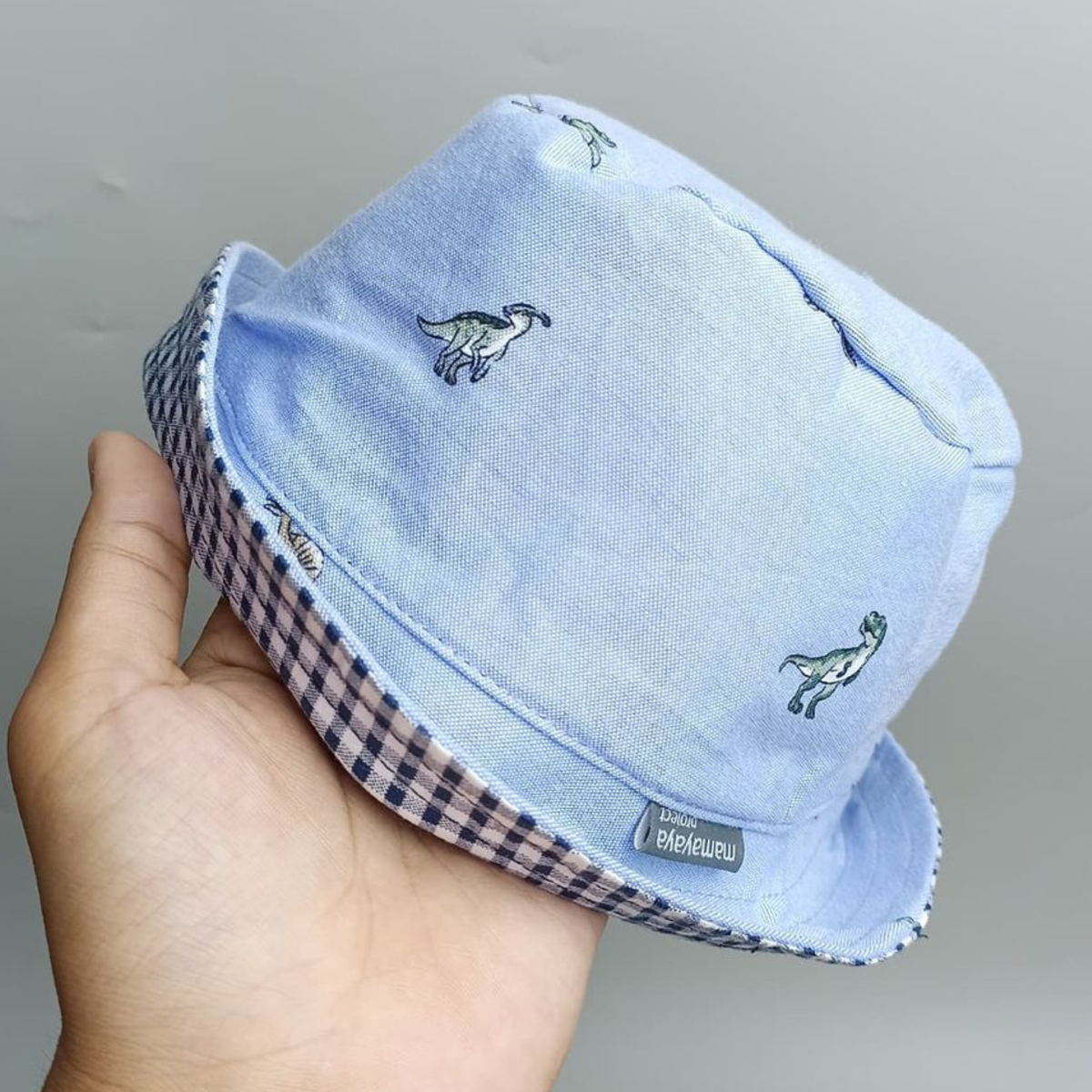 Dino Biru Bucket Hat