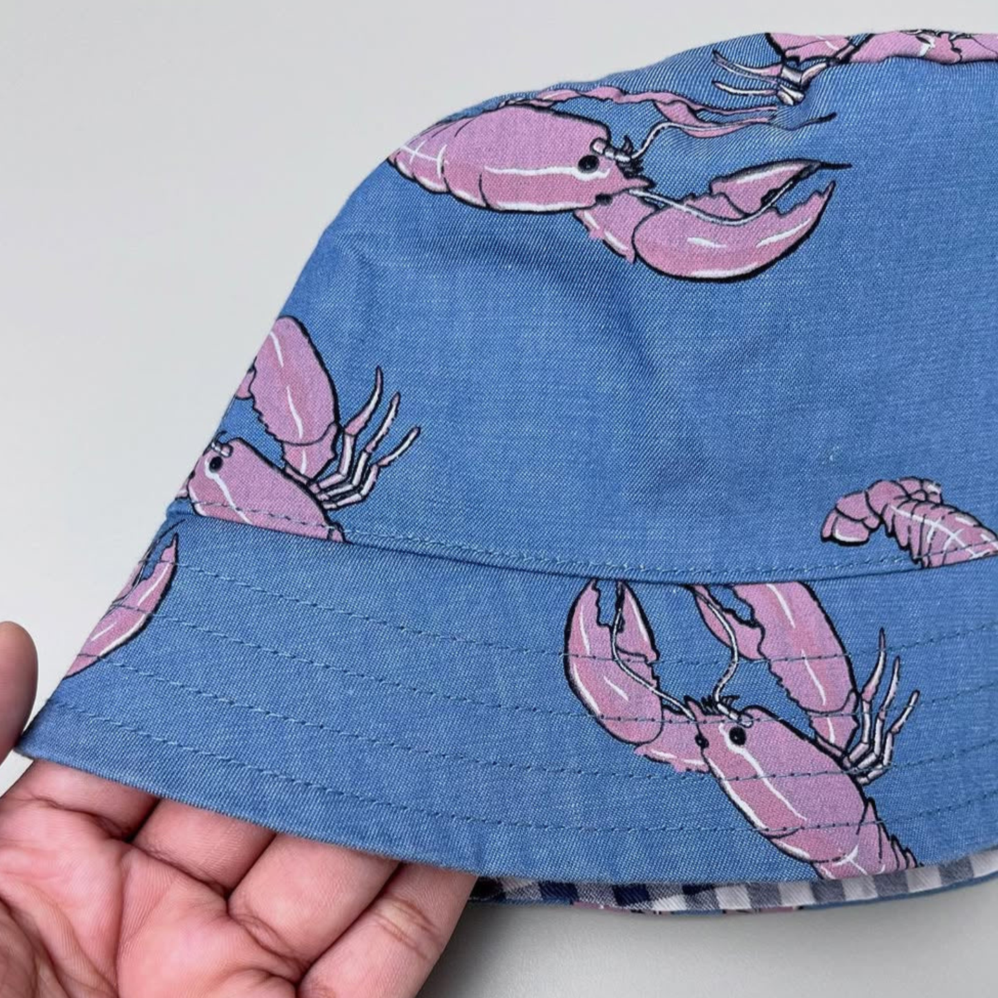 Lobster Denim Bucket Hat