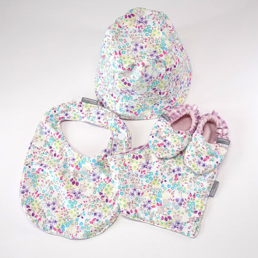 Clarkia Bloom Baby Bib Set