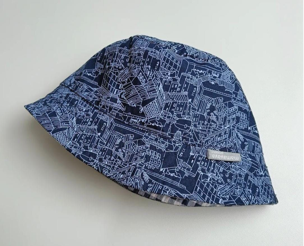 Navy Buildings Bucket Hat