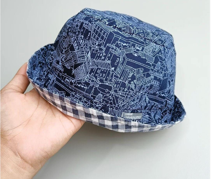 Navy Buildings Bucket Hat